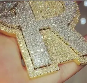 Colgante de Pistola Estilo Hip Hop Vintage con Incrustaciones de Moissanita, Plata de Ley 925 Chapada en Oro, Joyería Personalizada para Fiestas - Product Image 3