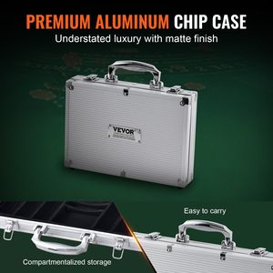 ชุดไพ่โปกเกอร์แบบ200ชิ้นขนาด11.5กรัมสำหรับการพนันอะลูมิเนียมเท็กซัสโฮลเด็มแบล็คแจ็ค - Product Image 6