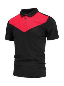 Créez votre propre polo à manches courtes pour homme, design personnalisé, motif color block, haut décontracté pour l'été - Product Image 5
