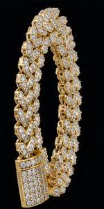 <b>Iced</b> <b>Out</b> Cuban Link Necklace Moissanite <b>Chain</b> 18K Gold Plated Fashionable Hip Hop Jewelry for Men Women Party - Product Image 3