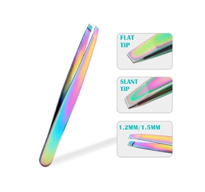 Maclura - El Mejor Kit de Belleza en Oro Rosa, Juego de Pinzas para Cejas y Pestañas de Acero Inoxidable con Punta Inclinada, con Estuche, Marca Privada - Product Image 2