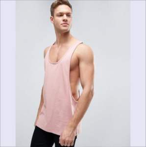 Débardeurs de sport pour hommes de qualité supérieure, coupe basse, respirants, écologiques, 180g, 100% coton, pour la musculation - Product Image 4