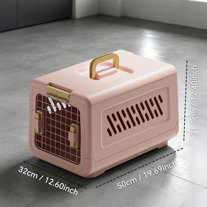 Lettiera Chiusa per Gatti Rosa Spaziosa con Maniglia, Ideale per Viaggi e Gatti da Interno, Toilette Anti-Tracciamento Realizzata in Plastica Resistente - Product Image 3