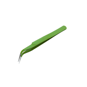 Pince à épiler manuelle pour extensions de cils avec logo personnalisé, pointe en fibre à 90 degrés, acier inoxydable, certifiée CE - Product Image 3