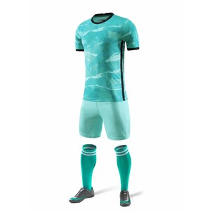 Ensemble de maillot de football personnalisé pour hommes, manches courtes, 100% polyester respirant, impression sublimée, tenue d'équipe, toutes saisons, uniforme adulte - Product Image 2