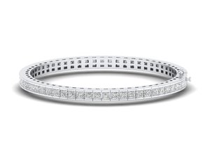 REYES Fashionable 14K <b>Solid</b> <b>Gold</b> GRA Certified Moissanite Tennis <b>Bracelets</b> For Women Elegant Engagement Gift Fine Jewelry - Product Image 1