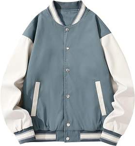 Chaqueta universitaria con cuello levantado de calidad superior para hombre, chaqueta térmica teñida con patrón de cuero tejido pakistaní de estilo informal de invierno - Product Image 6