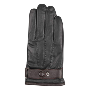 Gants de conduite en cuir de mouton noir pour homme OME Service, style uni, compatibles avec les écrans tactiles, respirants, pour une utilisation quotidienne en extérieur - Product Image 3