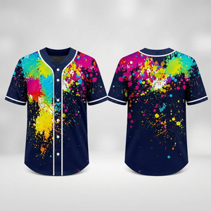 Maillots de baseball imprimés OEM pour hommes, maillots de baseball avec design personnalisé, maillots de softball unisexes, prix de gros - Product Image 3