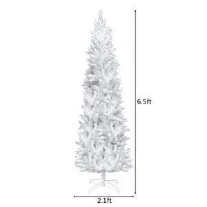 FCH 6.5ft Flocking Tied <b>Light</b> Christmas <b>Tree</b> Elegant and Luminous Decor for Festive Season - Product Image 6