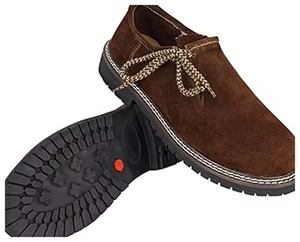 Chaussures décontractées pour hommes de créateur, en cuir véritable marron, légères et confortables, à bout fermé, pour les soirées, collection automne - Product Image 1