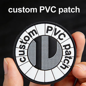 Patch PVC personnalisé, cercle, 3D, embossé, à coller, patch tactique - Product Image 1