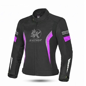 เสื้อแจ็คเก็ตมอเตอร์ไซค์แขนยาวสำหรับผู้หญิง 5 SPORTS สีดำ แบบ Color Block ระบายอากาศได้ดี กันน้ำ กันลม เหมาะสำหรับการแข่งขันทุกประเภท - Product Image 1
