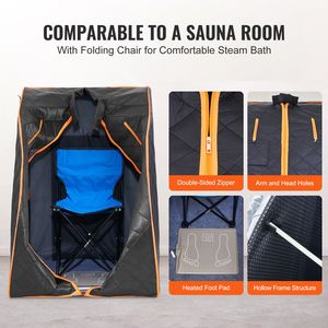 Kit Tenda Sauna Personale Portatile 1050W per Spa Domestica 220V, Terapia Corporea a Infrarossi per Interni, Detossificante e Rilassante - Product Image 6