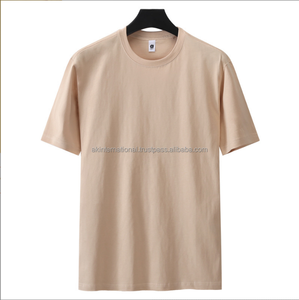 Camiseta deportiva de entrenamiento para hombre, informal, de gran tamaño, Media manga corta, sólida, holgada, 100% algodón, fibra de algodón/Bambú - Product Image 2