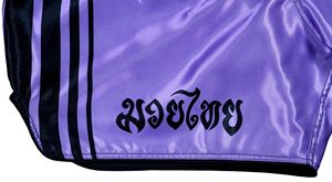 Muay Thai shorts premium satin fabric lightweight breathable training shorts <b>elastic</b> waistband gym fitness wear for men women - Product Image 2