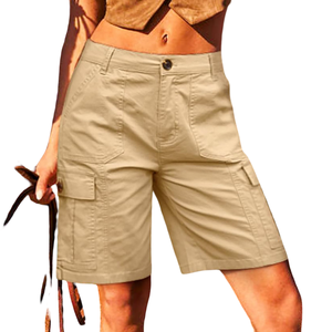 Active Wear Cargo Shorts Quick Dry Classic Summer Daily Casual Fashion Print Breathable 100% Cotton Anti-Wrinkle Elastic Women - Product Image 5