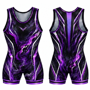 Combinaisons de lutte sublimées, uniformes d'équipe personnalisés, vêtements de sport extensibles pour l'entraînement et les événements de lutte - Product Image 3