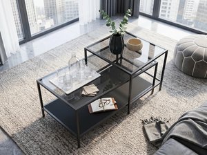 Table d'appoint en métal pour appartement, table basse en métal pour salon, table console - Product Image 6