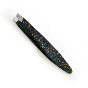 Pinzas para Cejas con Recubrimiento en Polvo Color Morado Personalizado, Pinzas de Precisión Profesionales de Acero Inoxidable con Punta Inclinada, Marca Privada - Product Image 4
