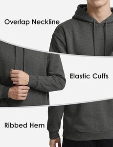 Sudaderas con Capucha de Alta Calidad Unisex, Sudaderas Extra Grandes de Forro Polar Grueso, Sudaderas con Capucha Personalizadas con Logotipo Estampado para Hombre - Product Image 3