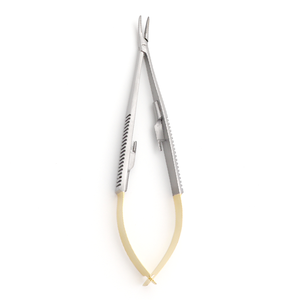 Oferta Especial: Portaagujas Castroviejo Curvo TC 1.2mm 14cm, Instrumento Microquirúrgico de Precisión en Acero Inoxidable - Product Image 3