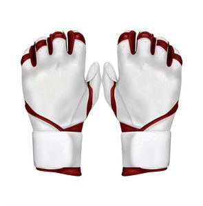 Men's Full Finger Leather Baseball Gloves Waterproof Insulated Non-Slip Gel Palm Left-Handed Right-Throw Adjustable Wrist <b>Strap</b> - Product Image 1