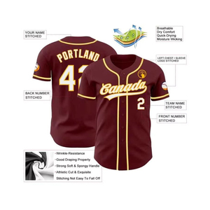 เสื้อเบสบอลผู้ชายคุณภาพสูง ระบายอากาศได้ดี ผลิตจากโพลีเอสเตอร์ 100% รับสกรีนโลโก้/ออกแบบเอง ขายดี ราคาถูก สวมใส่สบาย - Product Image 5