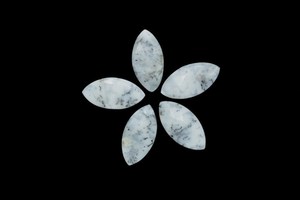 Opale Dendrite Naturelle Blanche de Qualité Supérieure, Coupe Marquise Rose, Pierres Précieuses, Lot de Deux Opales Dendrites Naturelles de Haute Qualité, Coupe Rose, Idéal pour un Cadeau - Product Image 4