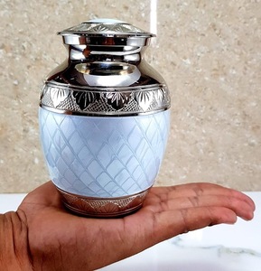 Luxury Brass Bohemian Cremation Urn for Human Ashes Durable Construction with Secure Lid and Handicraft Finish - Product Image 3