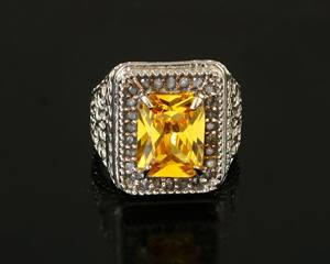 Anillo de Zafiro Amarillo Calentado con Plata de Ley 925 – Joyería Fina con Piedras Preciosas Naturales para Mujer al por Mayor - Product Image 4