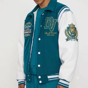 Men Casual <b>Winter</b> Unisex Button College Varsity <b>Jacket</b> Windproof <b>Waterproof</b> Breathable Quick Dry OEM Service Custom Colors - Product Image 5