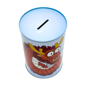 Lata de hojalata personalizada de fábrica, contenedor de almacenamiento de dinero, embalaje de Metal, Caja de Ahorro de monedas, hucha artesanal - Product Image 3