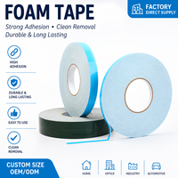 Ruban adhésif mousse double face souple et conformable, film bleu, facile à décoller, pour l'assemblage et la décoration d'appareils électroménagers, achat en gros