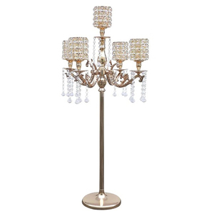 <b>Decorative</b> Metal for Events and Wedding Lighting High Quality Wedding Candelabra 5 Arms <b>Table</b> Centerpiece Silver Plated - Product Image 6