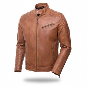 Blouson en cuir bomber personnalisé pour homme, en cuir d'agneau véritable, à vendre à bas prix avec design sur mesure - Product Image 1