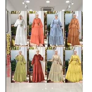 Vestido de Noche/Formal Maxi de Lino Mezclado con Cuello en V y Manga Larga, Estampado Geométrico, Estilo A-Line, con Encaje, Tendencias 2026, para Boda/Eid - Product Image 4