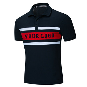 Chemise Homme Rayée Bleu Marine à Manches Courtes en Maille Respirante avec Logo Personnalisé Imprimé sur le Devant, Style Smart Casual, 100% Coton Anti-Plis - Product Image 2