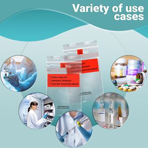 Confezione da 1000 pezzi 6X9 sacchetti di plastica trasparente stampati in polietilene a bassa densità 1.75 Mil sacchetti di trasferimento campioni sanitari rimovibili - Product Image 2