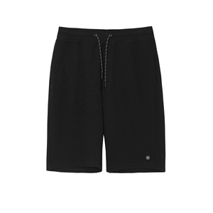 Shorts pour hommes noirs respirants en tissu décontracté d'été, coupe Bermuda, avec cordon de serrage, taille mi-haute, taille personnalisée - Product Image 2