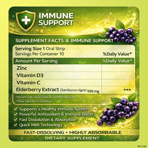 Tiras Orales de Disolución Rápida para Apoyo Inmunológico, con Zinc, Vitamina D3, Vitamina C y Extracto de Saúco, Suplemento para el Sistema Inmunitario - Product Image 6