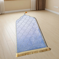 Irregular Modern Home Prayer Rug Flannel Thickened Short Pile Embossed Carpet Anti-slip Lace Trimming 65x110cm Solid Color Dot