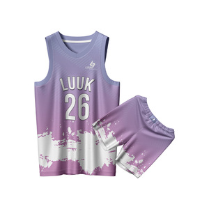 Ensemble short et maillot de basket-ball de haute qualité, col en V, sans manches, respirant, en maille, pour adultes, toutes saisons - Product Image 1