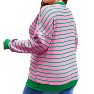 Suéter de Punto de Invierno para Mujer, Talla Grande, Suave y Acogedor, Manga Larga, Informal, Holgado, Corte Relajado, Ribete Acanalado, Top Moderno - Product Image 3