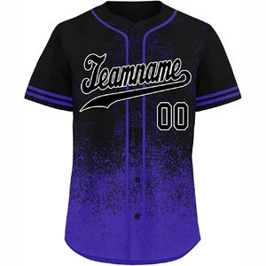 Maillot de baseball par sublimation avec graphiques d'équipe personnalisés, tissu respirant et performance athlétique - Product Image 2