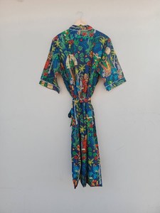 Indian coton kimono <b>robe</b> <b>Women</b> <b>robe</b> birdsmaid <b>robes</b> beach wear kimono cotton printed <b>robe</b> handblock kimono - Product Image 5
