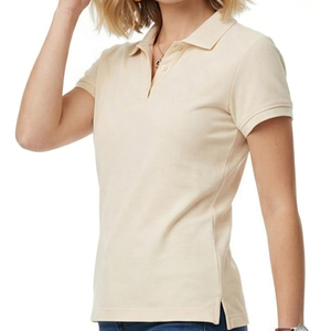 Chemises polo pour femmes, coupe slim, respirantes, pour l'été et les activités de plein air, vente en gros, logo personnalisé, coton et polyester de haute qualité - Product Image 3