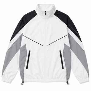 Survêtement de sport d'hiver pour homme sur mesure, 2 pièces, coupe-vent, en nylon tricoté sans couture, veste et pantalon, fabricant OEM - Product Image 2