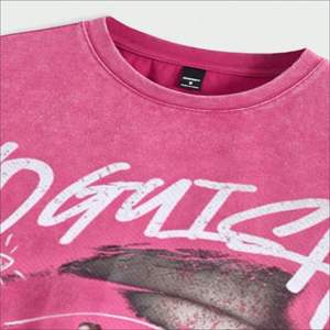 เสื้อยืดโอเวอร์ไซส์ทรงหลวมสำหรับผู้ชายและผู้หญิง ผ้าฝ้าย พิมพ์ลายกราฟิก ทนทาน หนา สไตล์ลำลอง แฟชั่นสตรีท รับผลิตแบบ OEM - Product Image 5