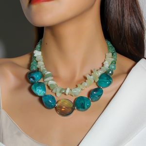 Collar de Cuentas Hecho a Mano, Estilo Dopamina, con Cuentas de Resina Multicolor, Gargantilla, Accesorio Artesanal - Product Image 1